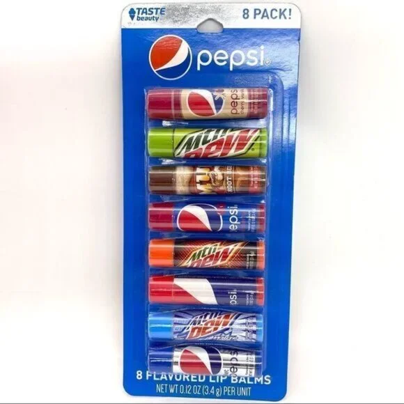 Pepsi Flavored Lip Balm Set 8 Pieces NEW - Picture 1 of 5